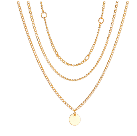 Triple 18K Gold Necklace 2