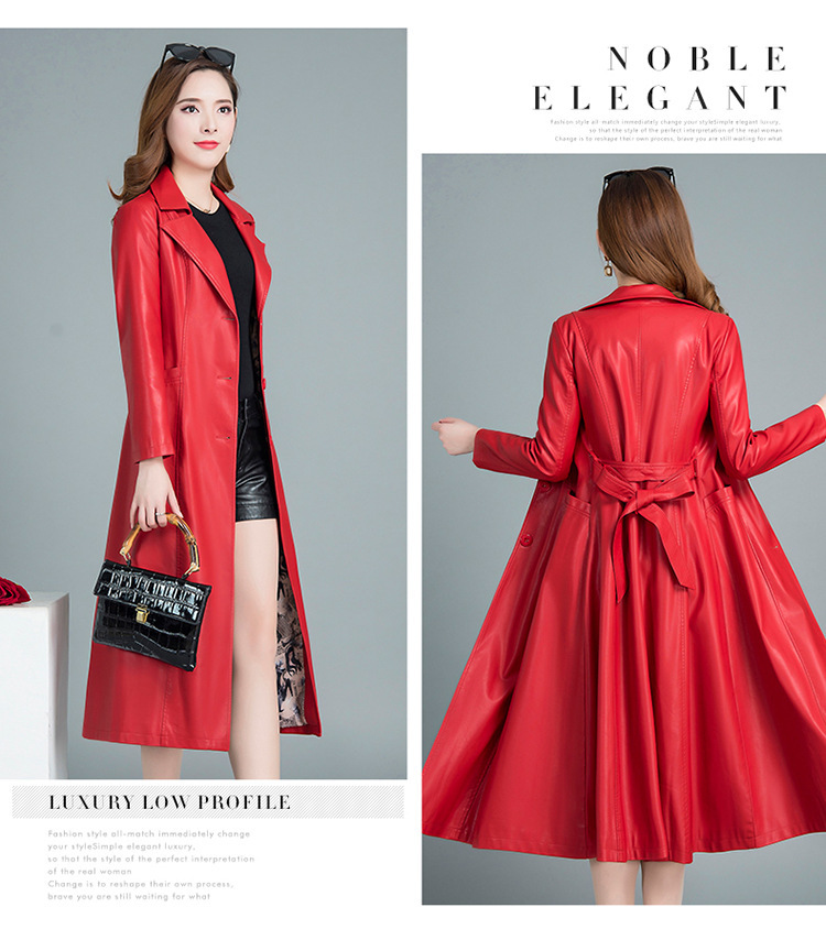 Oversized Long Leather Coat 4