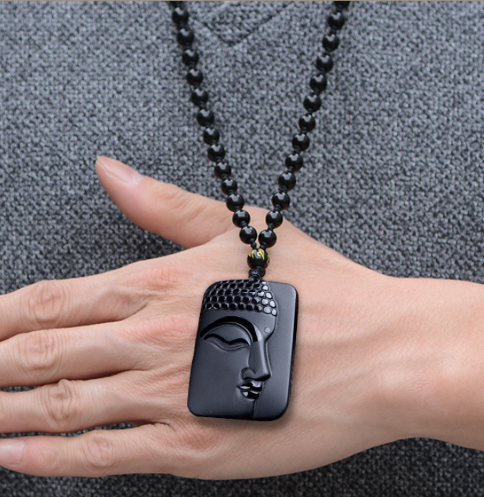 Natural Obsidian Pendant 3