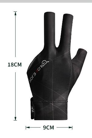 Open Finger Billiard Pool Gloves Adjustable Sticker Polyester Billiard Gloves Portable Lightweight Reusable Training Accessories