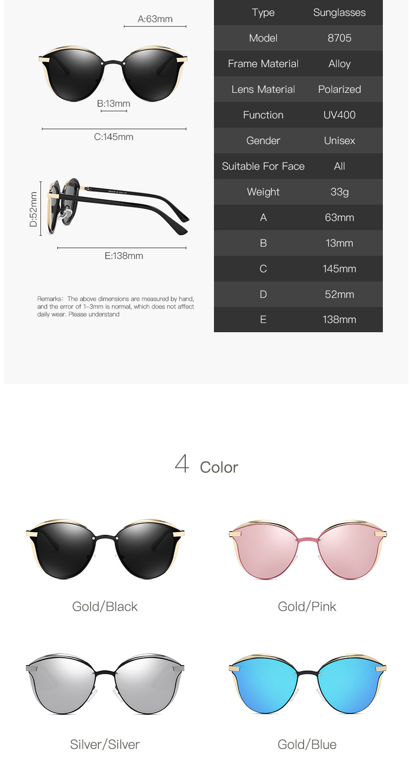Metal Polarized Sunglasses - Colorful and Stylish
