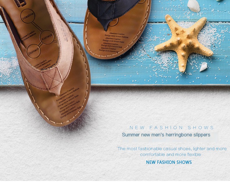 Men's Flip Flops Sandals - Black