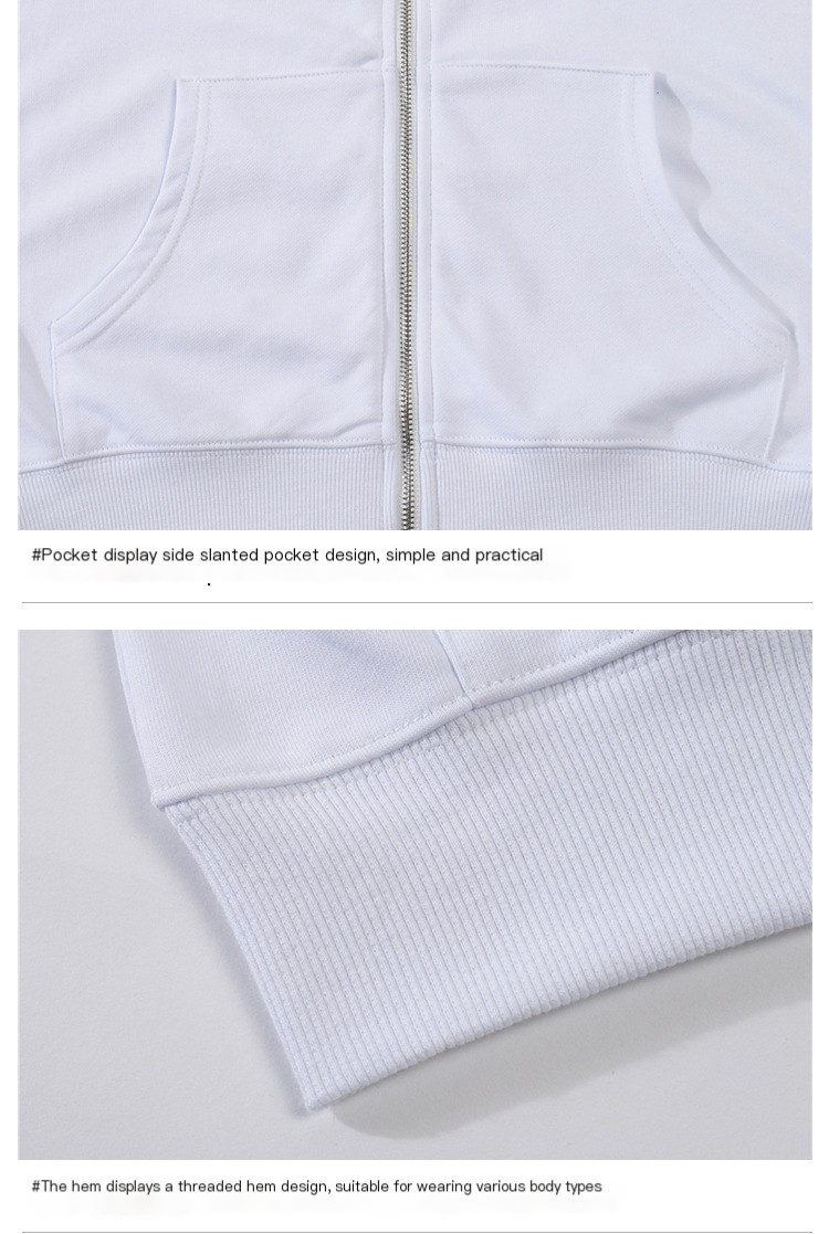 Solid Color Zipper Jacket - Dark Blue