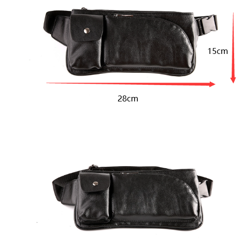 Men's Mini Leather Backpack Black