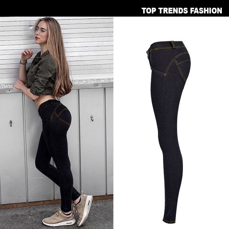 Ultra Stretch Low-Waist Denim Pants Image 5