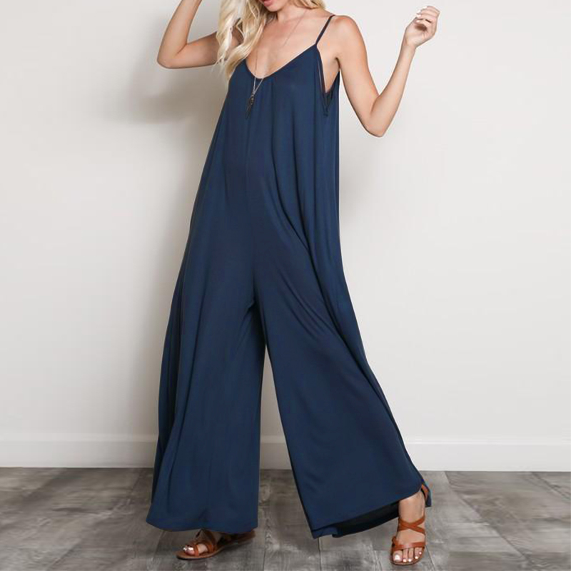 Stylish V-neck backless jumpsuit image 2