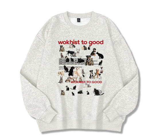 Retro Cartoon Cat Puppy Sweater Image 2