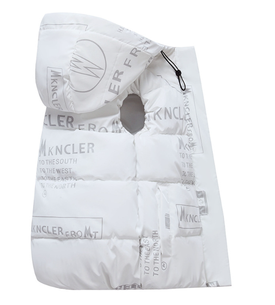 2023 new vest fashion autumn and winter W printed cotton waistcoat parent-child suit children's medium and large children's vest