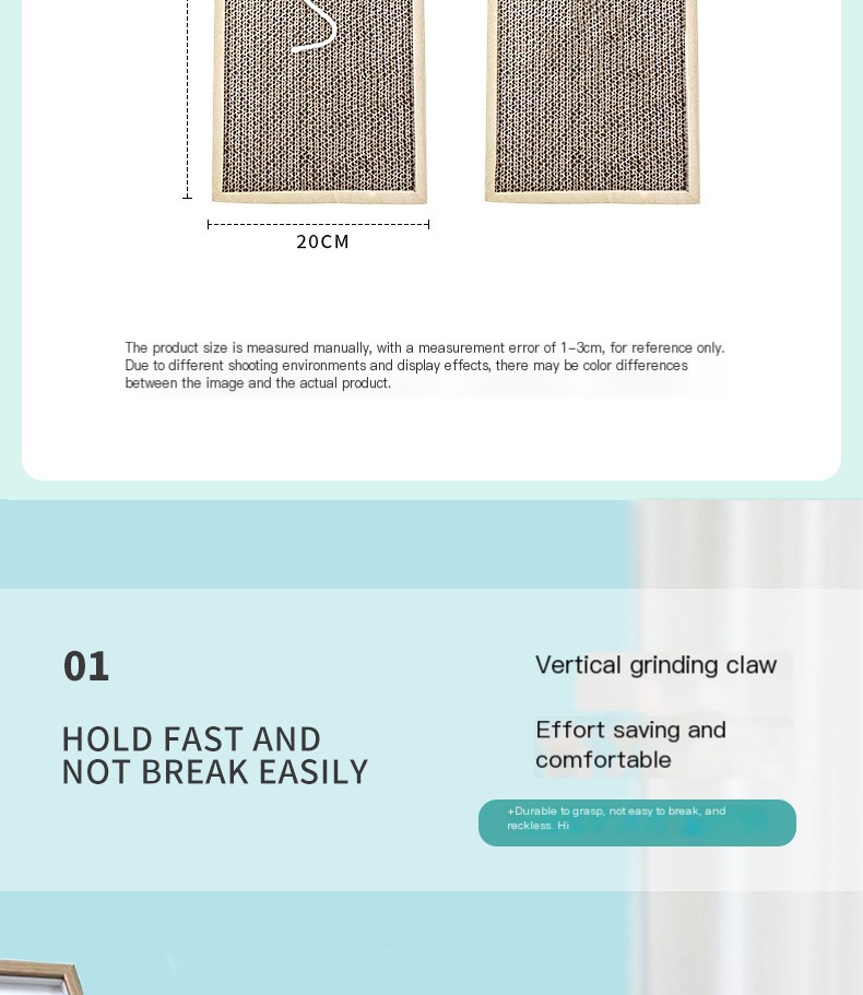 Rascador de sisal para gatos y ratones 4