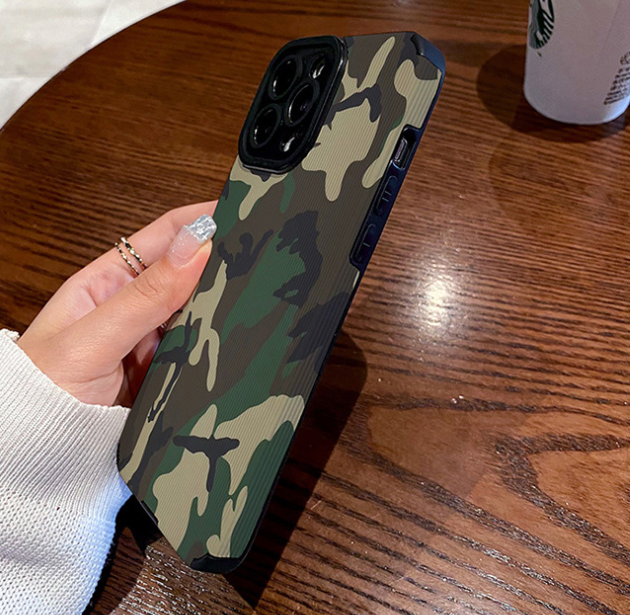 Jungle Green Digital Camo Phone Case Front View