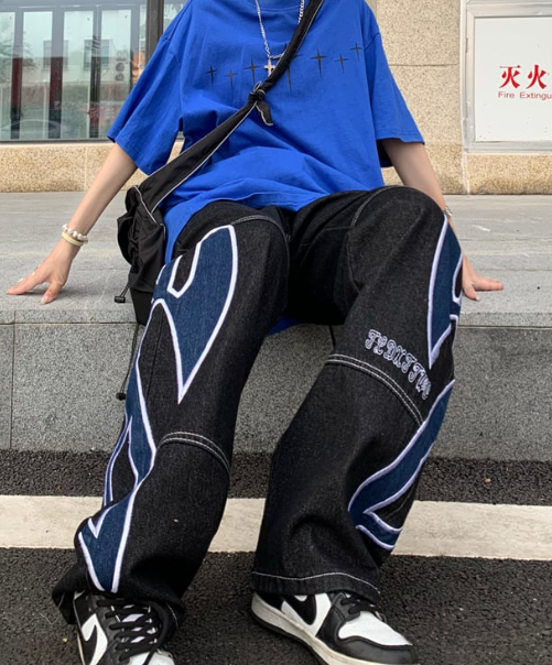 Personalized Versatile Fashion Hip Hop Port Loose Ruffian Handsome Pants