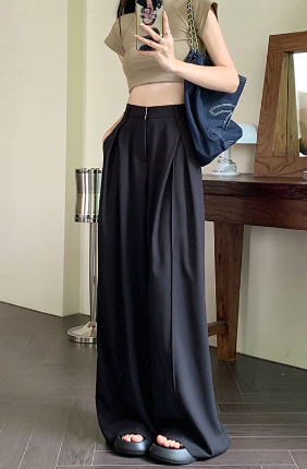 Wide Leg Trousers Black