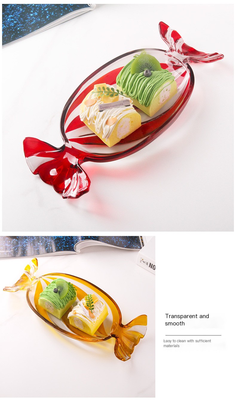 Candy-shaped fruit plate