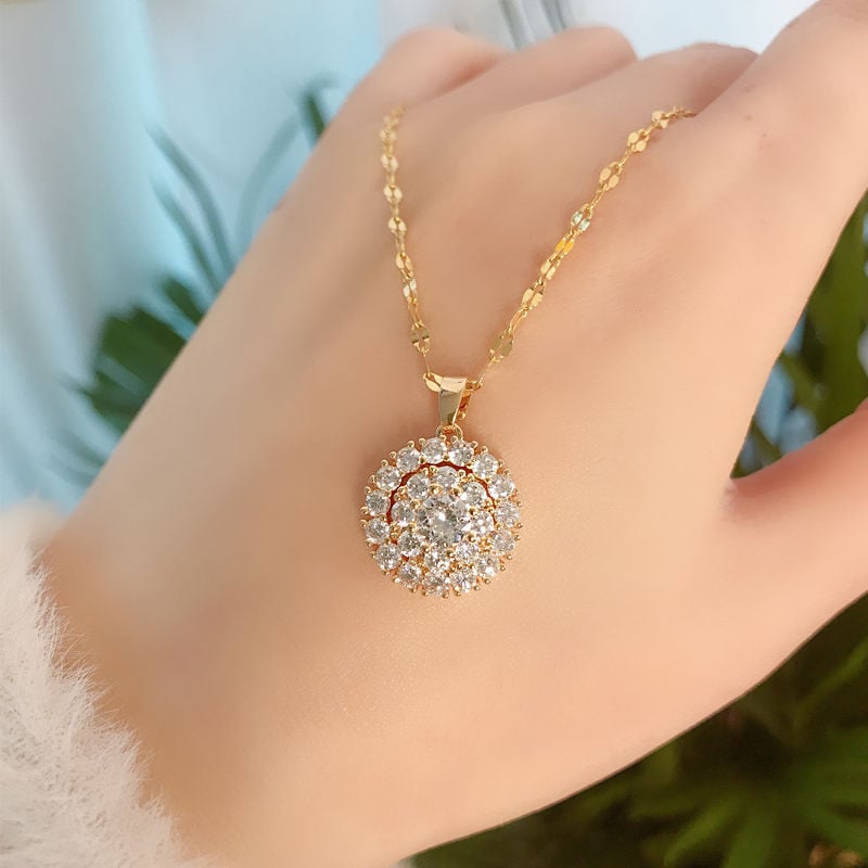 Diamond Pendant Short Clavicle Chain Net Celebrity Fashion image