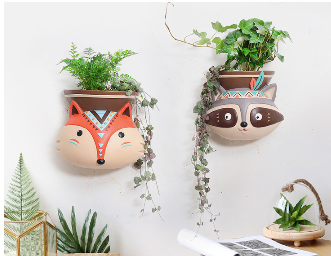 Wall Mounted Plant Pot - Deer