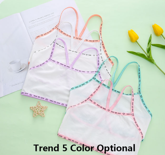 Teen Girls Kitted Comfy Training Bra Green