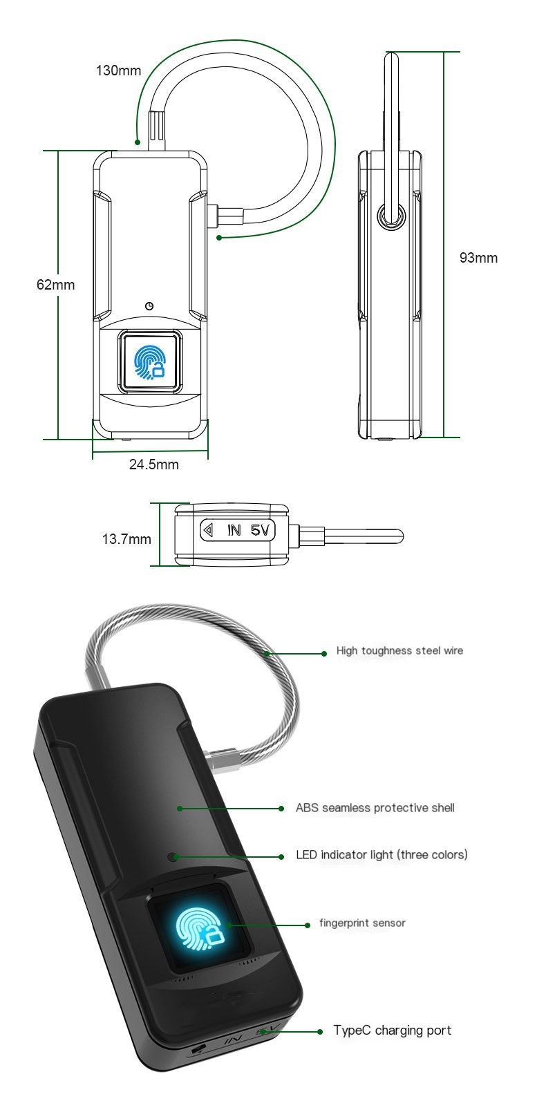 Smart Bluetooth Password Lock Image 2