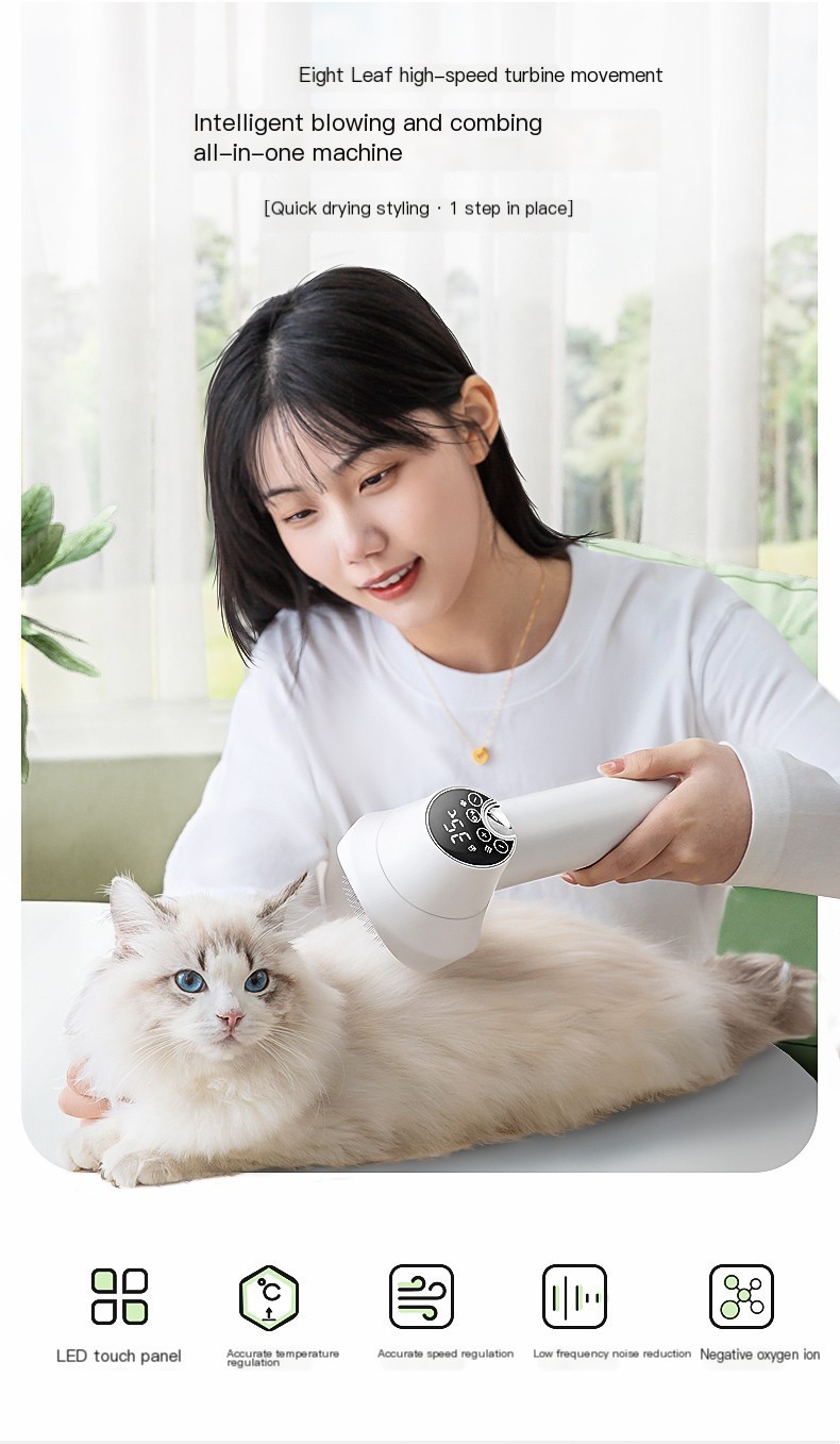 ProQuiet Ion Dog Grooming Brush Image 1