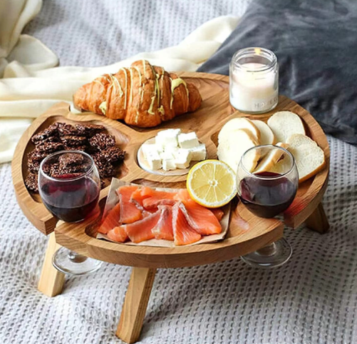 Wooden Outdoor Folding Picnic Table Image 1