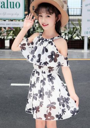 Cyan Florals Dress