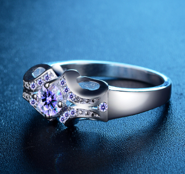 Geometric Zirconium Band Ring 1