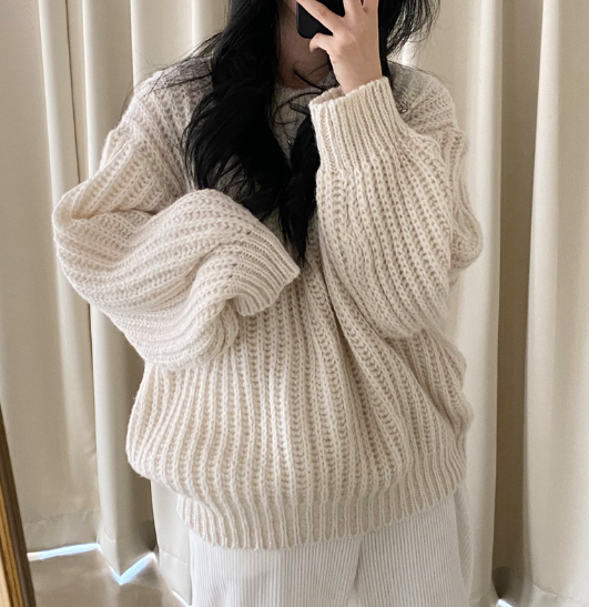Light Apricot Knit Sweater