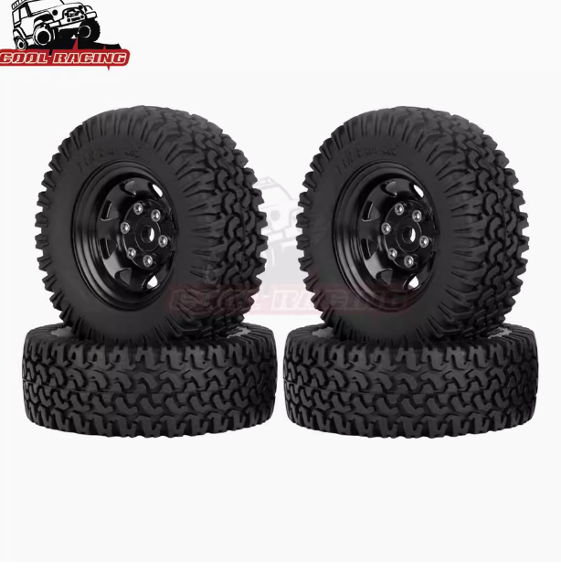 Metal Beadlock Wheel Rim Tire Set Image 4