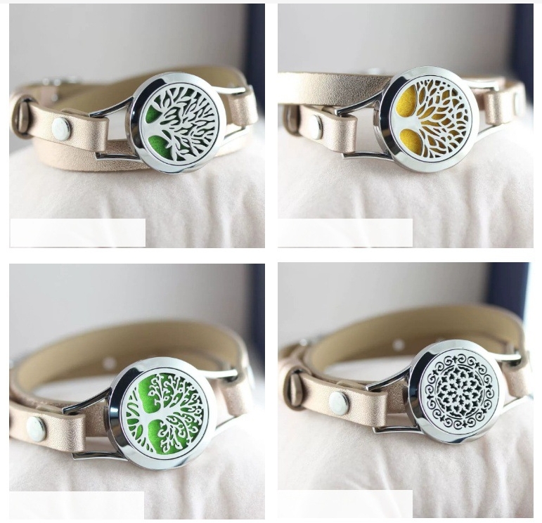 Stainless Steel Hollow Essential Oil Diffuser Bracelet Design