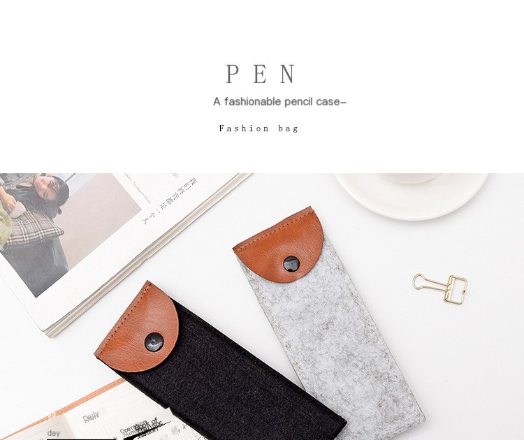 Felt Pencil Case Gray