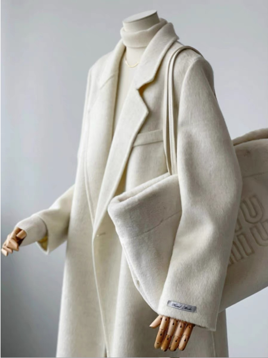 Women's Mid-length Loose Profile Coat - Image 5