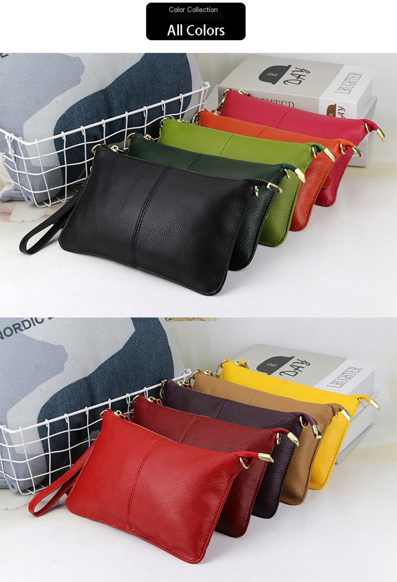 Women Genuine Leather Day Clutch