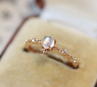 Silver Ring with Moonstone