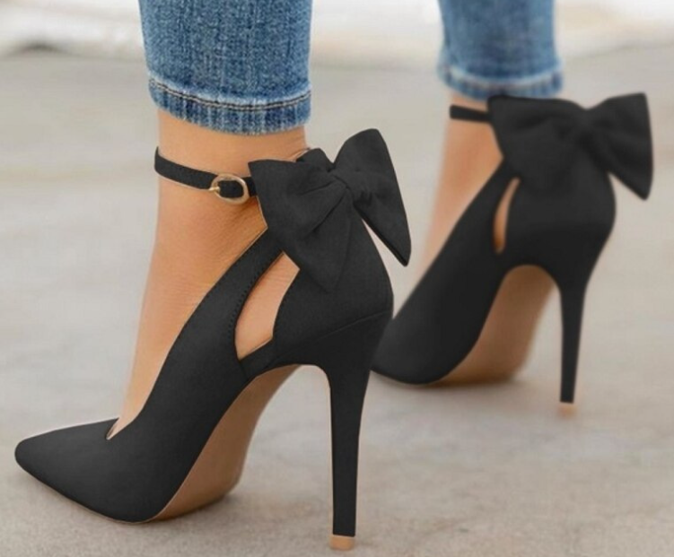 High Heel Bow Sandals - Image 1