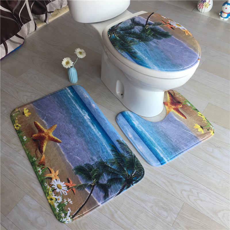 Ocean Pattern Bathroom Mat 5