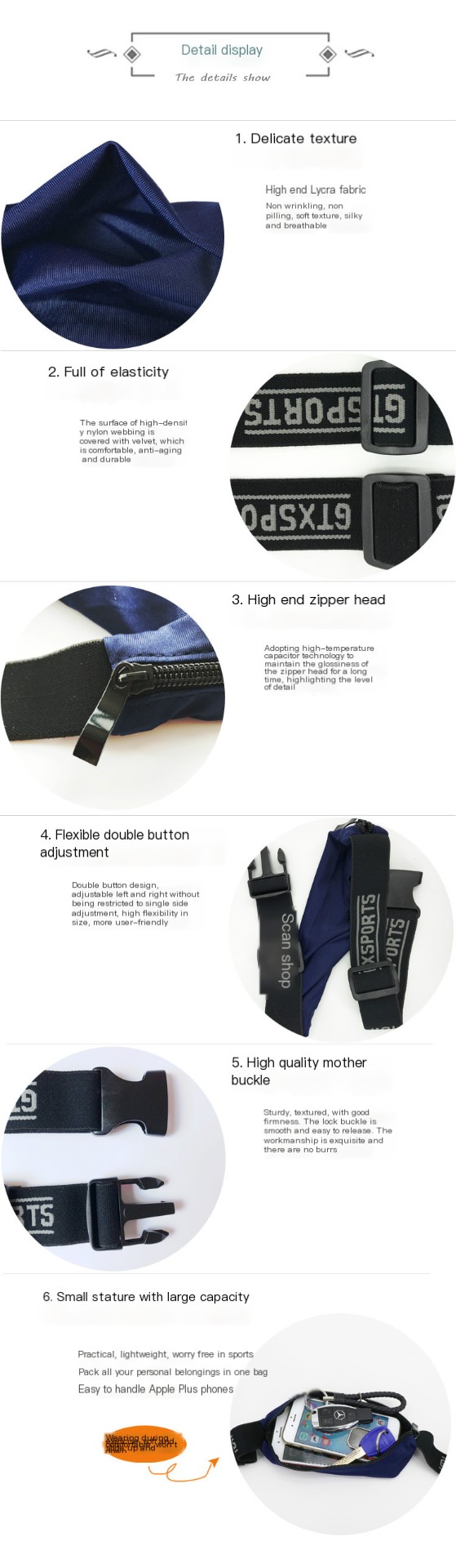 Running Waist Pack Blue