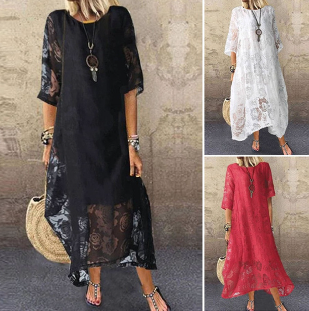 Long Dress Lace Casual for Women Image 2