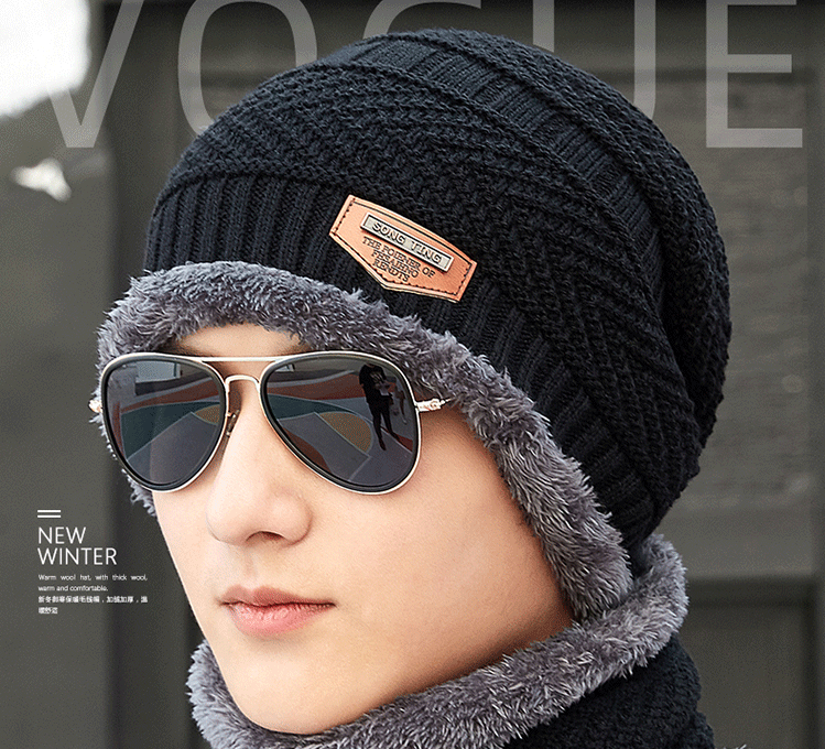 Knit Hat and Neck Warmer Set Image 1