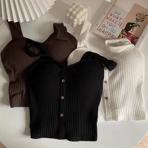 Cute Sleeveless Cropped Tank Top 1