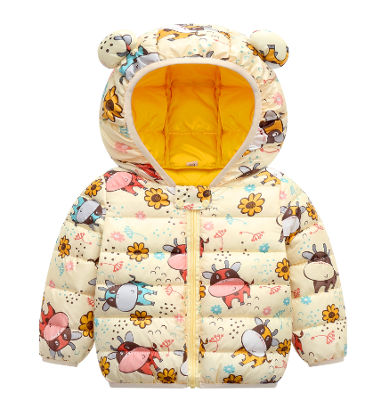 Jaqueta Puffer Infantil com Orelhinhas