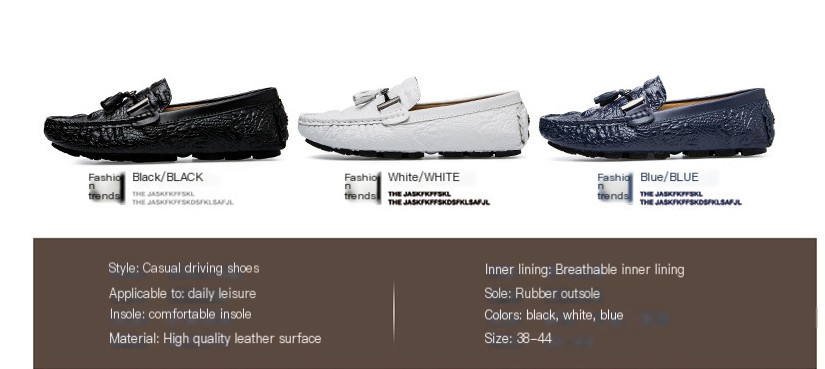 Crocodile Texture Loafers