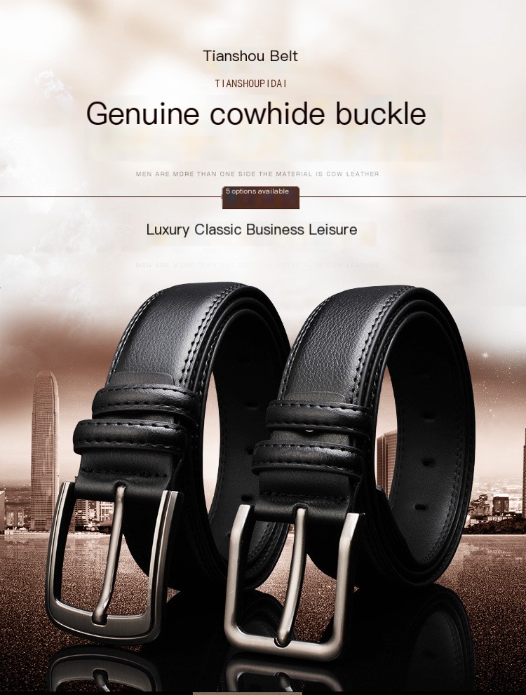 Denver Men's Leather Belt Image 1