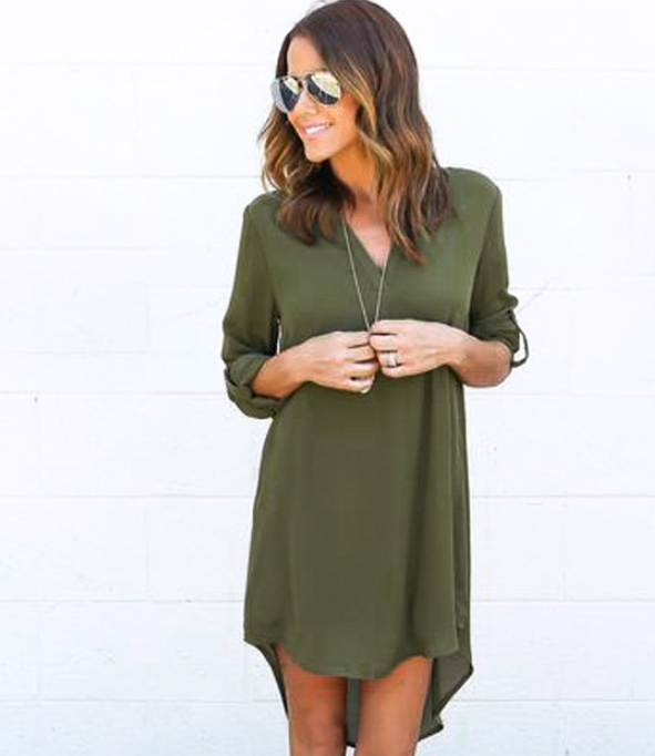 Chiffon Dress Back View