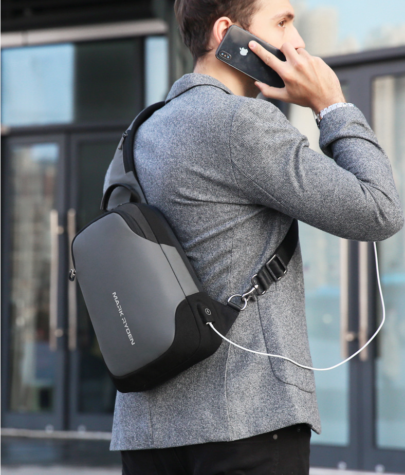 Business Chest Bag Gray