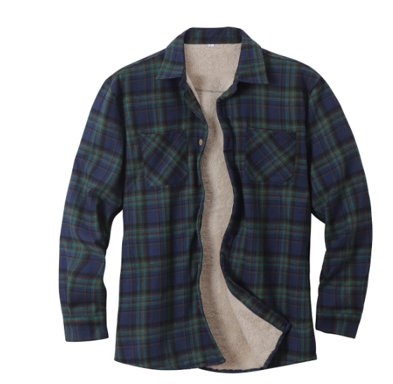 Men's Flannel Shirt Dark Green