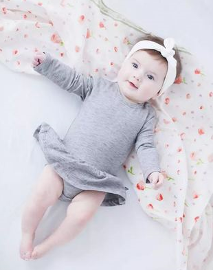 Gray Baby Onesie