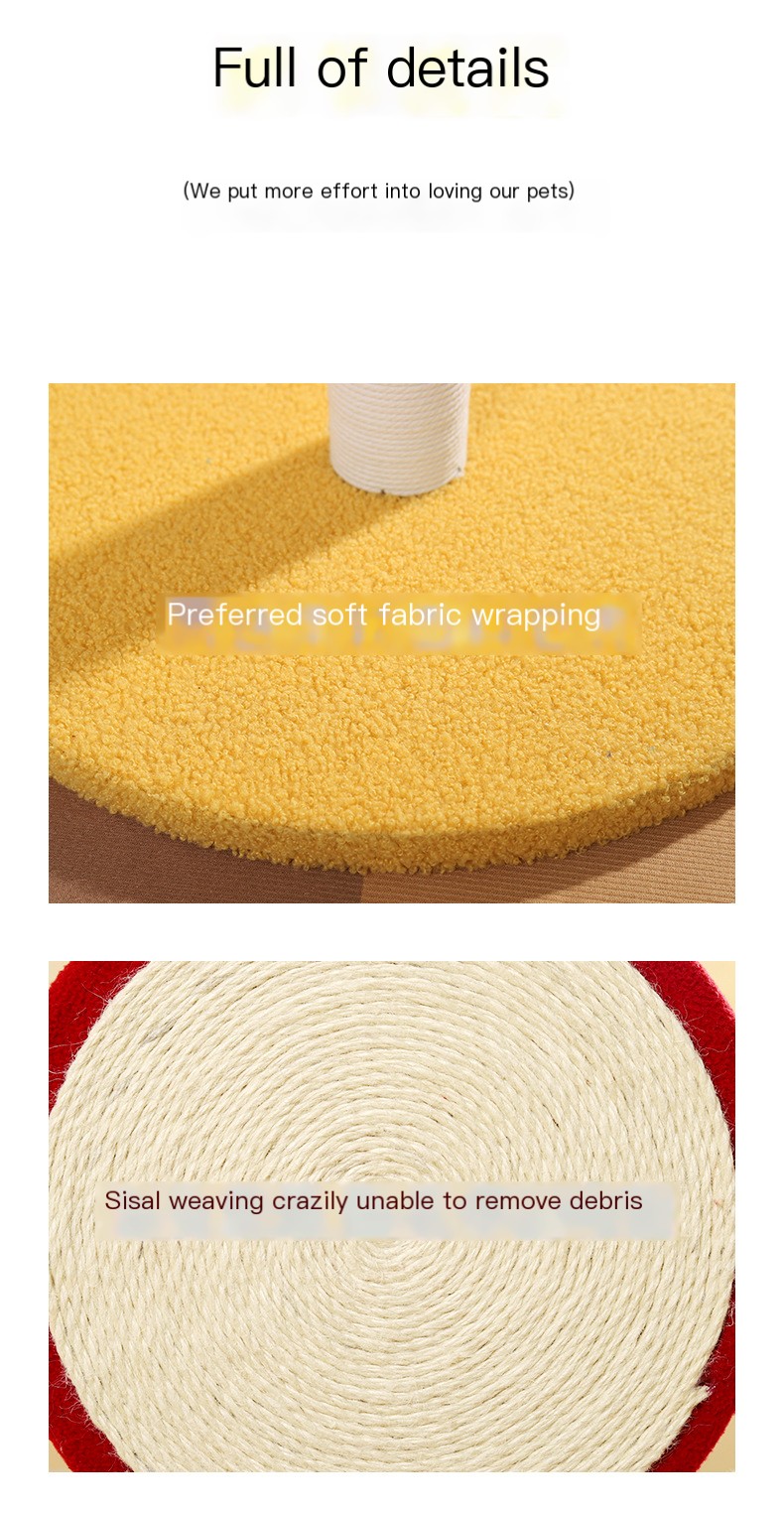 Cat scratching post in use