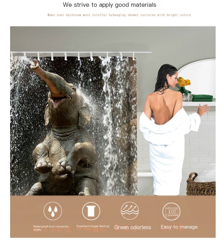 Waterproof feature of the shower curtain