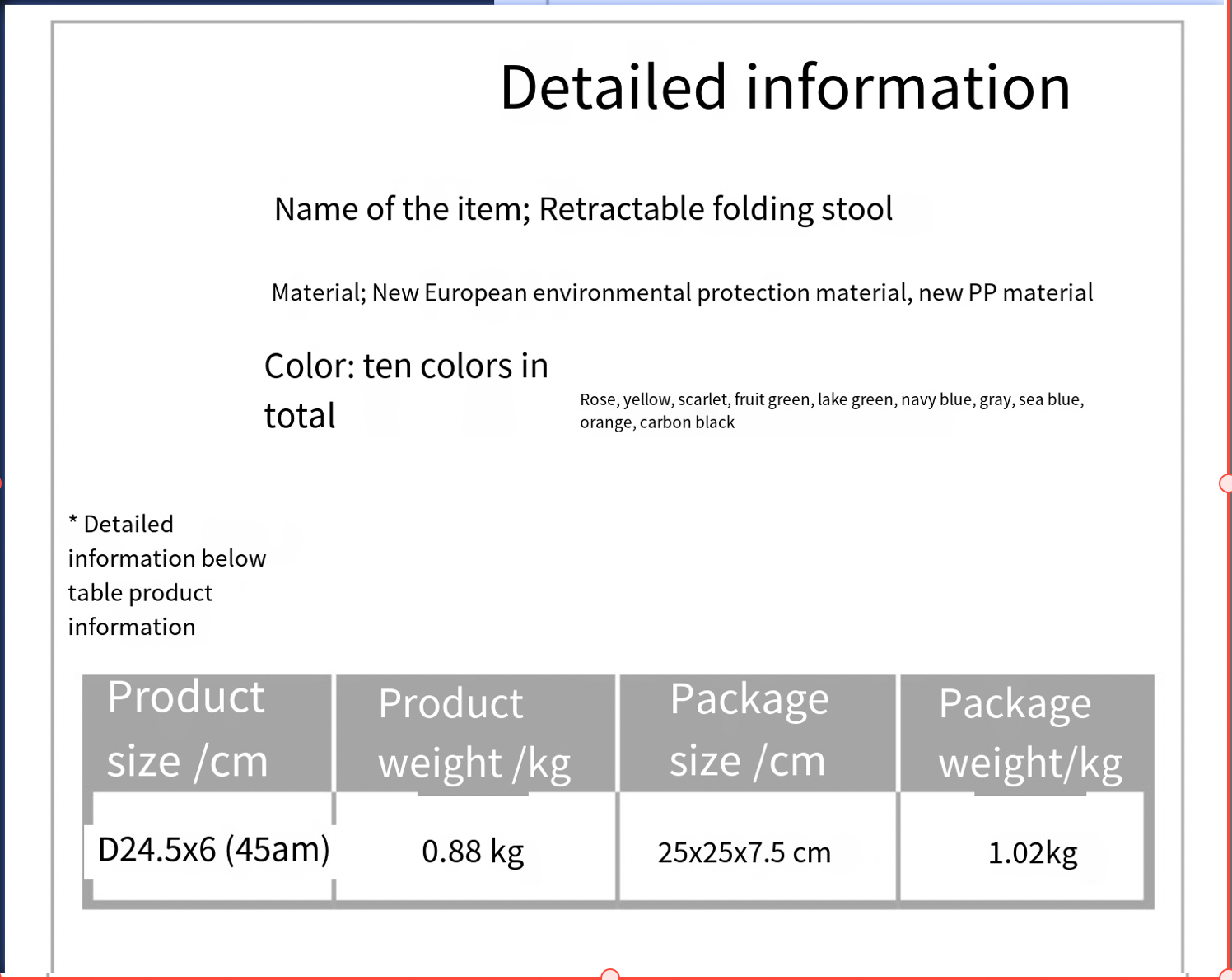 Folding Stool