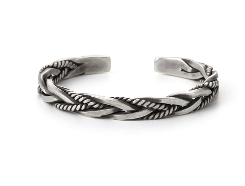 Twisted S925 Pure Silver Bracelet