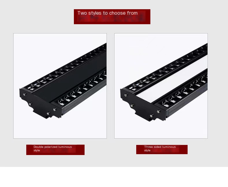 LED supermarket strip lights shopping mall supermarket office lighting ceiling lights grille lights adjustable shelf lights